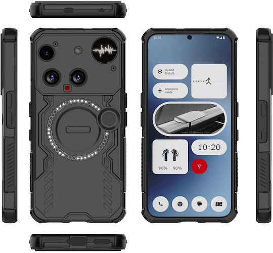 Techsuit Umschlag Rückseite Kunststoff Schwarz (Nothing Phone (3))
