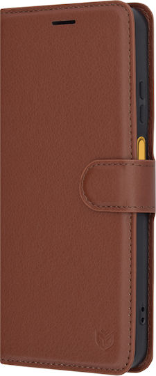 Techsuit Folio Brieftasche Leder / Silikon Braun (Moto G15)