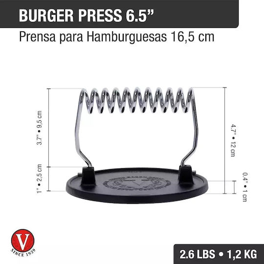Victoria 32081 Grill Press for Barbecue from Cast Iron