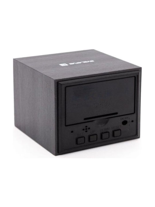 Evelatus Tabletop Digital Clock Wooden Black EMC02BK