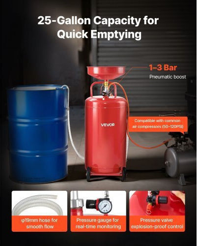 Vevor Manual Oil Can with 95 Liter Capacity