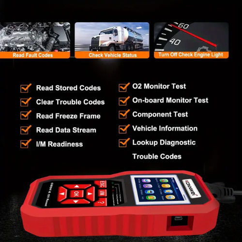 Konnwei Instrument de diagnosticare auto Digital OBD 2 cu Cablu