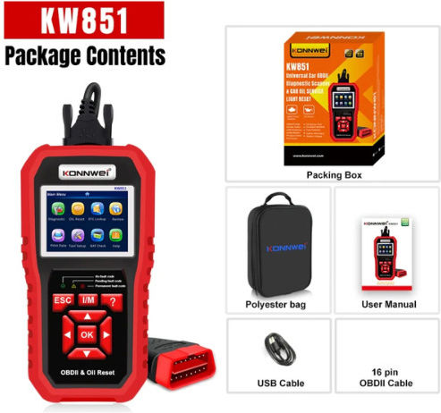 Konnwei Instrument de diagnosticare auto Digital OBD 2 cu Cablu