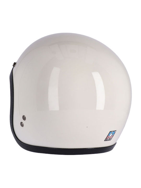 13 1/2 Magazine Skull Bucket Vintage White Κράνος Μηχανής Jet ECE 22.06