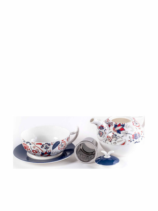 Madras One Person Teapot Porcelain White 600ml