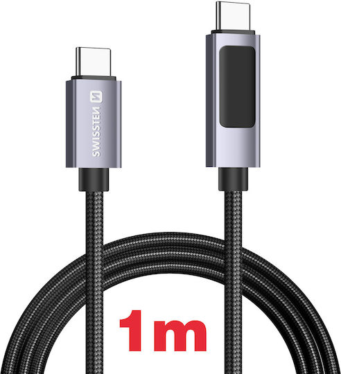 Swissten 3a Usb-c To Usb-c Cable 60w Power Delivery 1m Black