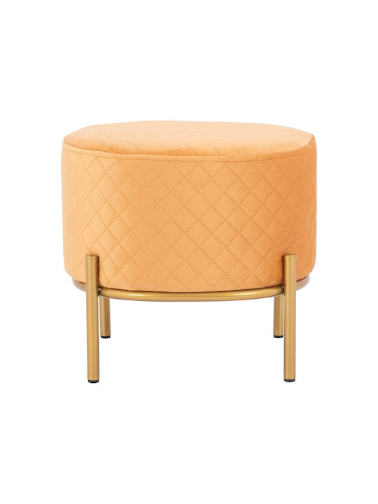 Stool For Living Room Upholstered with Velvet Sinta Gold 42x42x38cm