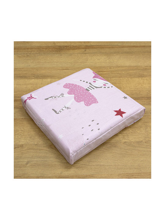 Lino Home Σετ Σεντόνια Ημίδιπλα Βαμβακερά Dreamy Dancers Pink 170x260cm 3τμχ