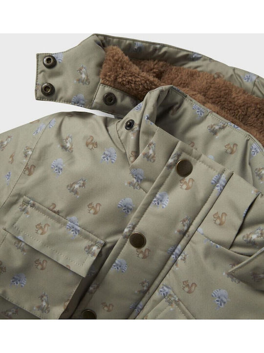 Waterproof Kids Casual Windproof Green Jacket