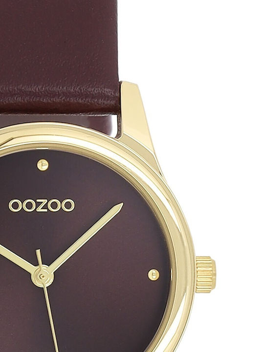 Oozoo Timepieces Ρολόι Μπαταρίας με Δερμάτινο Λουράκι