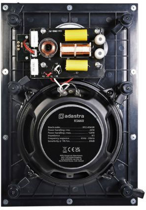 Adastra Εντοιχιζόμενο Ηχείο 60W (Τεμάχιο) 22x10.2x32εκ. Λευκό