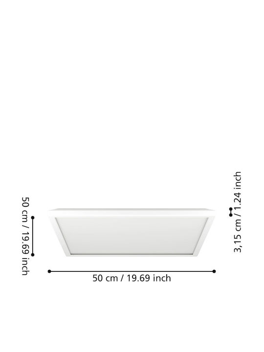 Rovito-z Deckenleuchte X 50x50x3,2cm N 901476