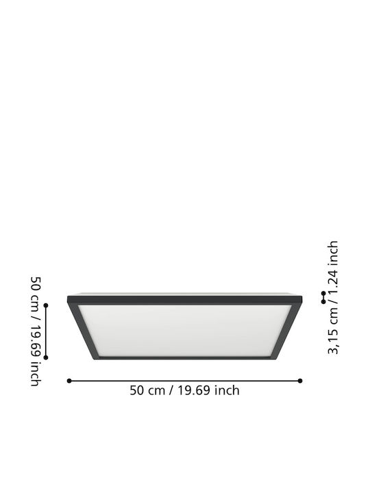 Led Panel Rovito-r X 50x50x3.2cm Ν 901457