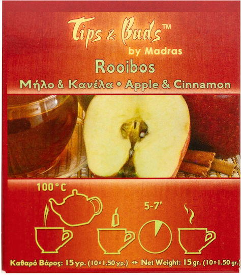 Tips & Buds Rooibos Apple Cinnamon 10 Bags