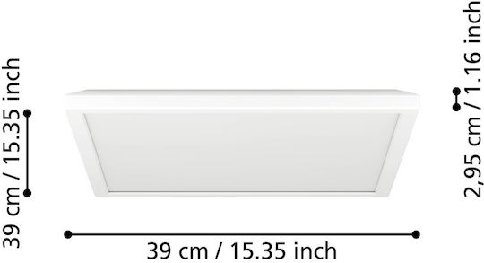 Led Panel Rovito-r X 39x39x3cm Ν 901461