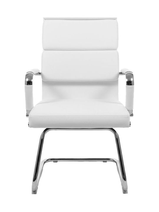 Chair Visitor Veilstone Reception in White Color 55x50x107cm 1pcs