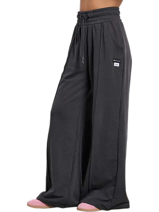 Less Is More High Waist Sweatpants Wide Coal