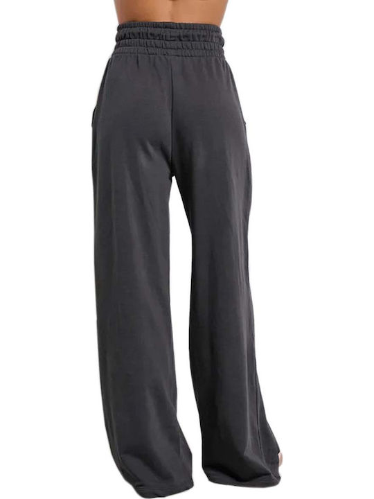 Less Is More High Waist Sweatpants Wide Coal