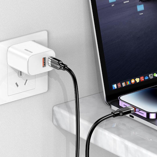 Kakusiga Regular la Cablu Lightning 30W Alb 1m (KSC-995-LC-WH)
