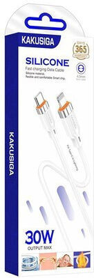 Kakusiga Regular la Cablu Lightning 30W Alb 1m (KSC-995-LC-WH)