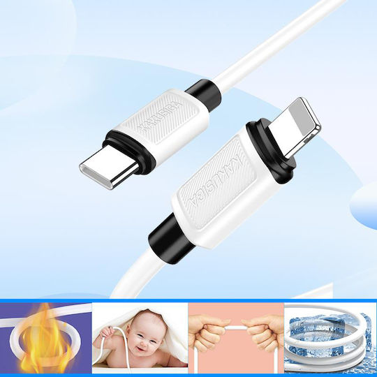 Kakusiga USB-C to Lightning Cable 30W Μαύρο 1m KSC-998-LC-BK