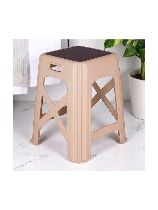 Σκαμπό από Πολυπροπυλένιο Μπεζ 36.5x36.5x44cm Σκαμπό από Πολυπροπυλένιο Μπεζ 36.5x36.5x44cm