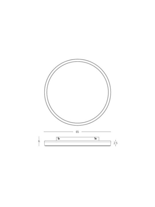 Zambelis Lights Plafonieră de Tavan Albă cu LED Integrat