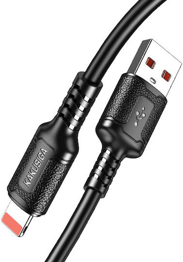 Kakusiga Regular USB-A la Cablu Lightning Negru 1m (KSC-984-L-BK)