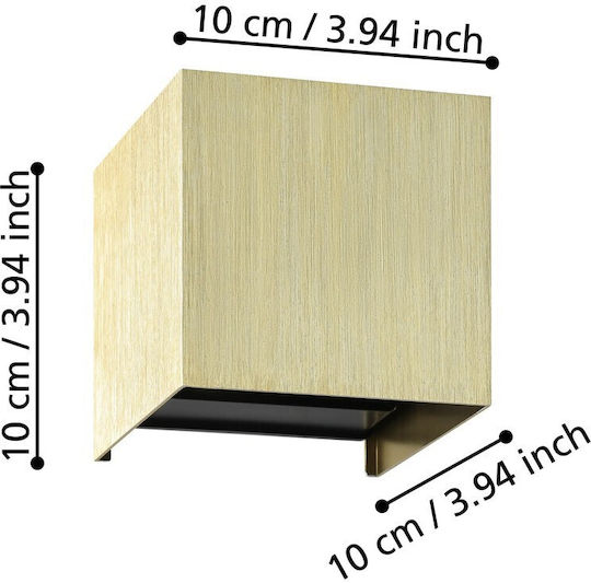 Wall Lamp Valmontone LED 3W 3000K 10x10x10cm N 901091-eglo