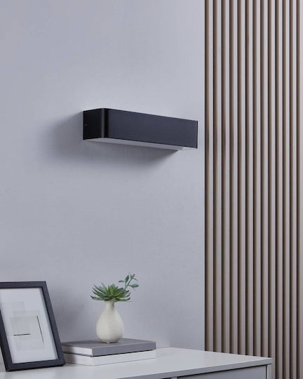 Eglo Sania Lamp Wall with Integrated LED and Warm White Light Black 36.5x9x8cm