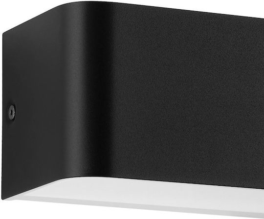 Eglo Sania Lamp Wall with Integrated LED and Warm White Light Black 36.5x9x8cm