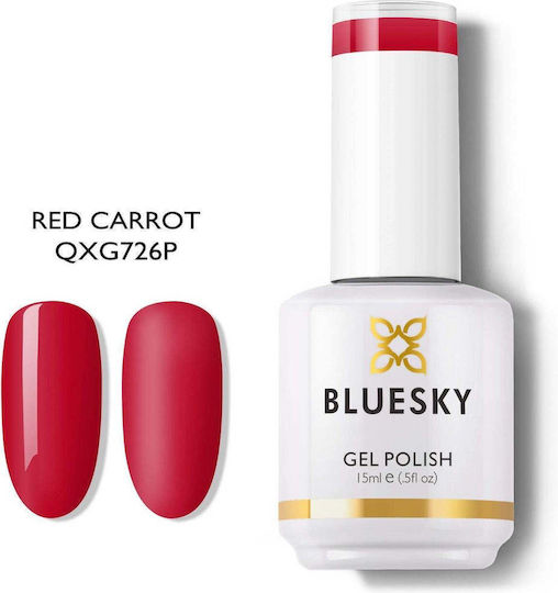 Bluesky QXG Ημιμόνιμο Βερνίκι Νυχιών Red Carrot 726 Red Carrot 15ml
