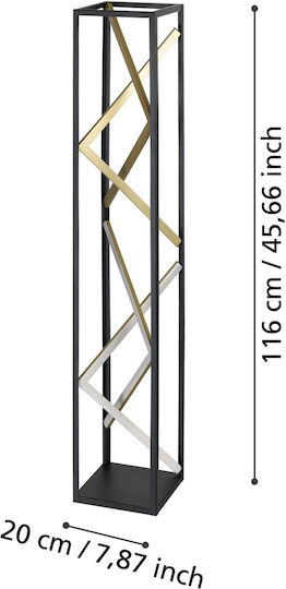 Eglo Penela LED Stehlampe H 116 x L 20 cm 2300 lm Schwarz
