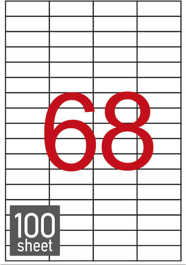 Typotrust 6800 Etichete autoadezive A4 Dreptunghiulare 48.5x16.9mm