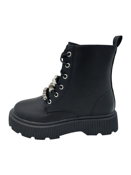 Kinderstiefel mit Reißverschluss Schwarz