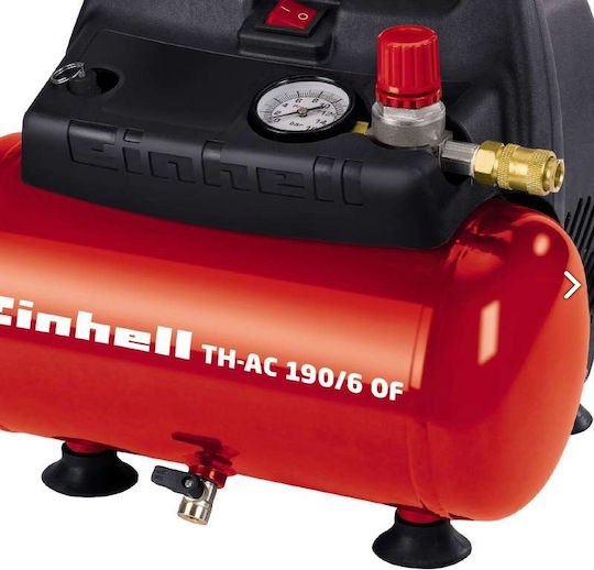 Einhell TC-AC 190/6 Въздушен компресор с Мощност 1.5к.с и Резервоар 6лт 4020665