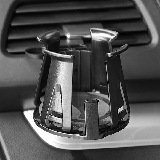 Car Cup Holder 1 Position for AC Vents in Black Color