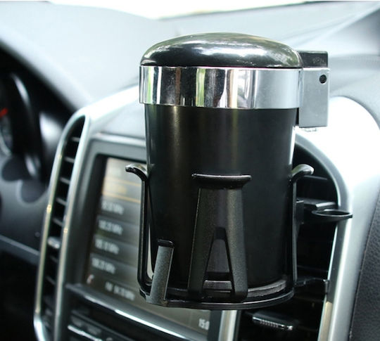 Car Cup Holder 1 Position for AC Vents in Black Color