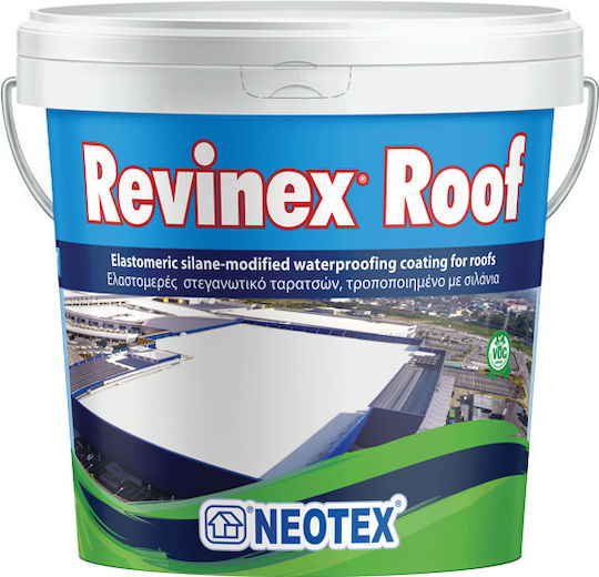Neotex Revinex Roof Ελαστομερές Ακρυλικό Επαλειφόμενο Στεγανωτικό 12kg Λευκό
