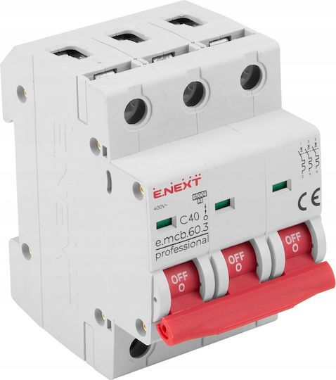 Αυτοματακι 3p C 40a 4.5ka E.next Redpoint 25249