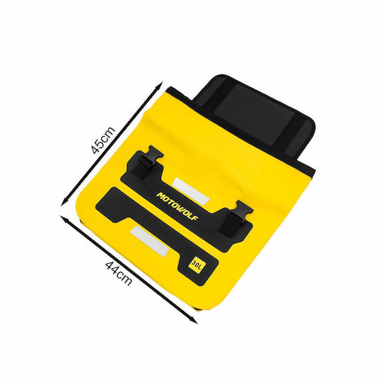 Motowolf Motorcycle Tail Bag 60lt Yellow