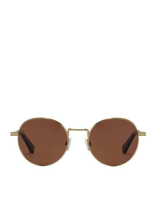Hawkers Moma Unisex Слънчеви Очила с Златна Метална Рамка и Кафяви Стъкла