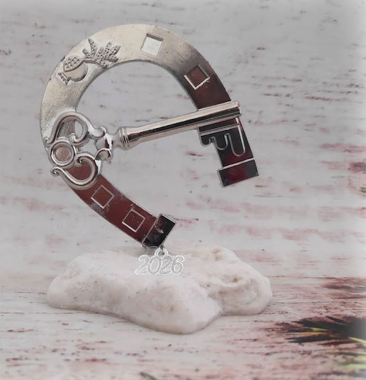 Tatu Moyo Handmade Tabletop Lucky Charm Horseshoe Silver made of Stone 2026 9cm 1pcs Tatu Moyo Handmade Tabletop Lucky Charm Horseshoe Silver made of Stone 2026 9cm 1pcs