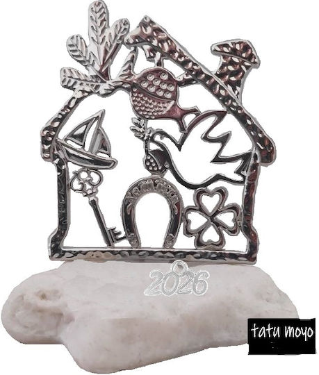 Tatu Moyo Handmade Tabletop Lucky Charm Home Silver made of Stone 2026 9cm 1pcs