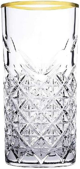 Pasabahce Set of Glasses Water / Cocktail/Drinking made of Glass in Gold Color 12pcs