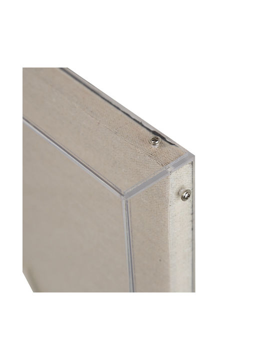Artekko Mosaic Beige Decorative Painting White Paper Technique Plexiglass Frame 90x5x90 Cm 90cm X 5cm X 90cm