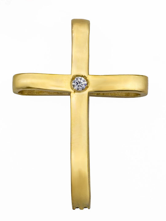 Savvas Design Χρυσός Σταυρός 9Κ Διπλής Όψης