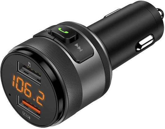 Techsuit FM-Transmitter Volttune MFM1 Dual-USB QC3.0 MP3-Player Funktion Bluetooth Schwarz