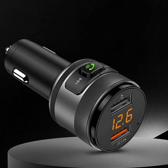 Techsuit FM-Transmitter Volttune MFM1 Dual-USB QC3.0 MP3-Player Funktion Bluetooth Schwarz