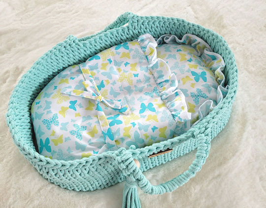 Doll Swaddle Blanket Mint Butterflies